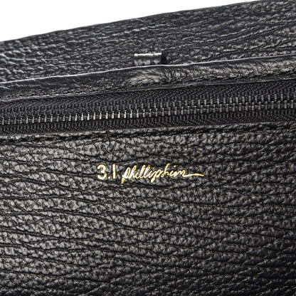 3.1 Phillip Lim 3.1 Textured Calfskin Large Pashli Satchel Black 7 of 7