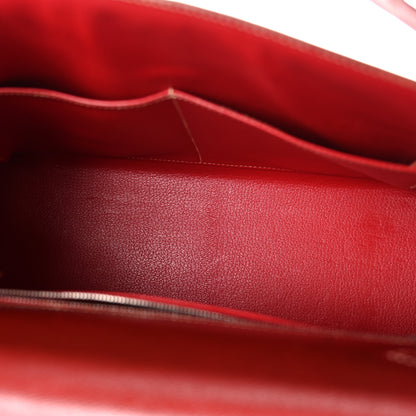 Hermes Courchevel Kelly Sellier 32 Rouge H 5 of 9