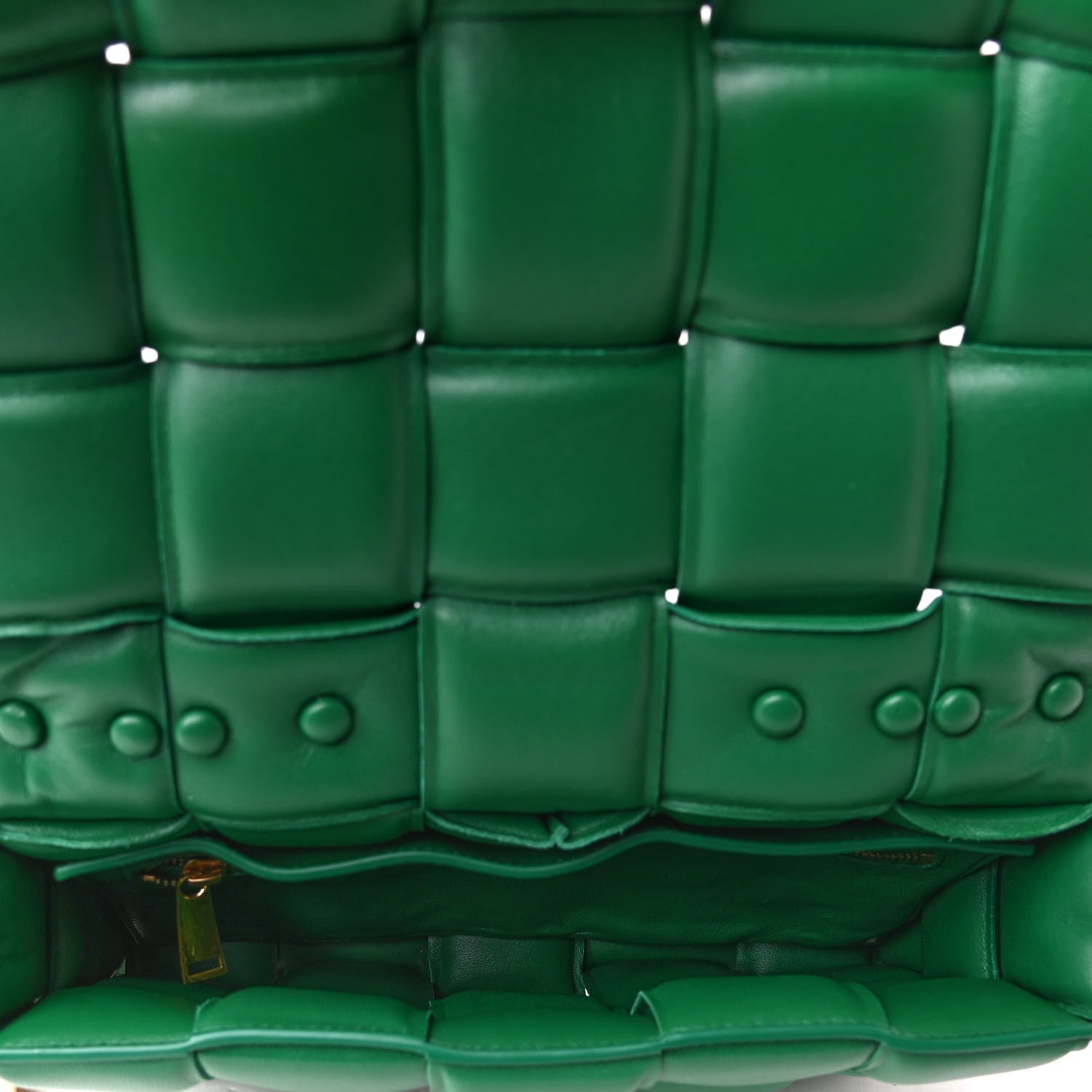 Bottega Veneta Lambskin Maxi Intreccio Padded Chain Cassette Crossbody Bag Racing Green 4 of 4