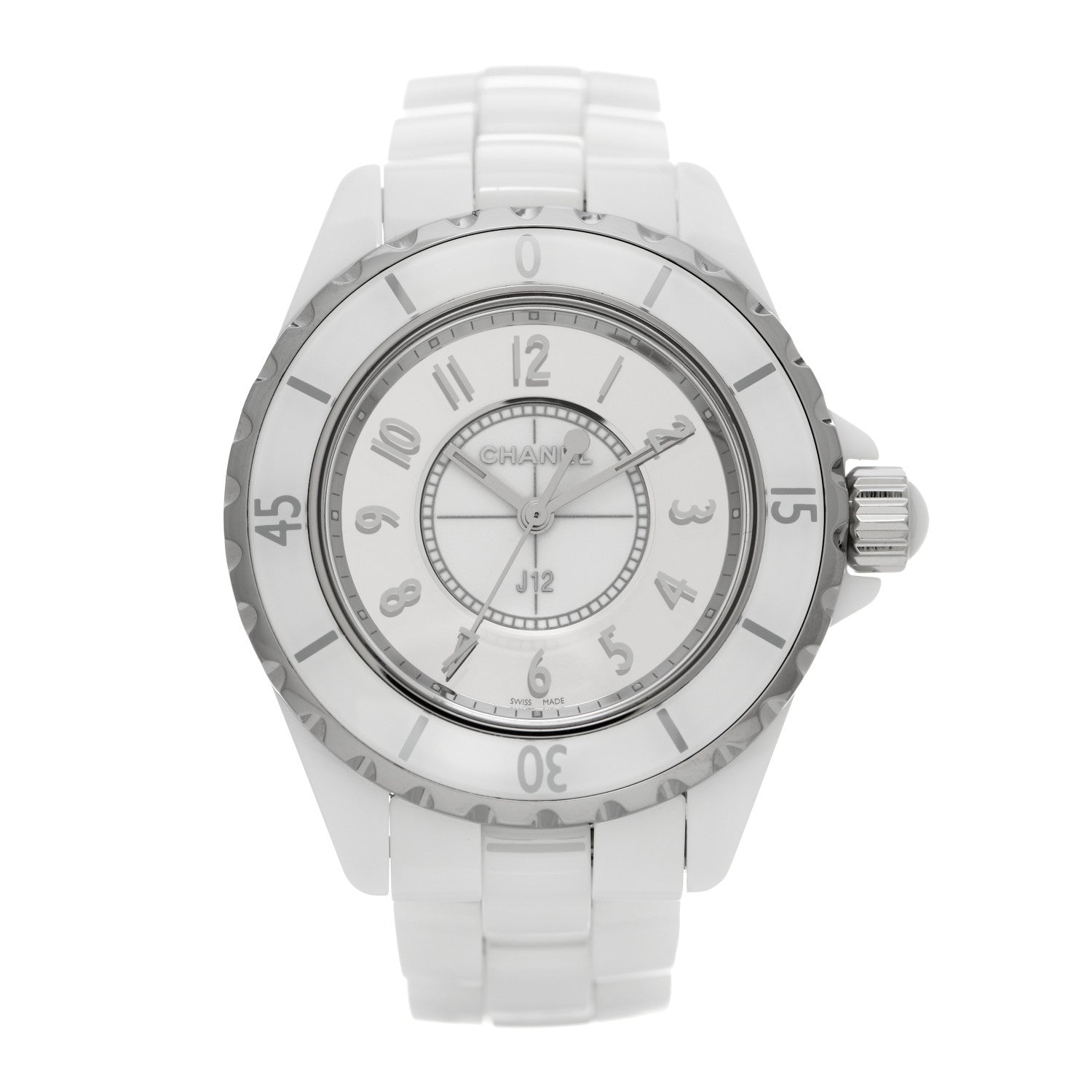 Chanel Stainless Steel Ceramic 33mm J12 Mirror Quartz Watch White 1 of 5