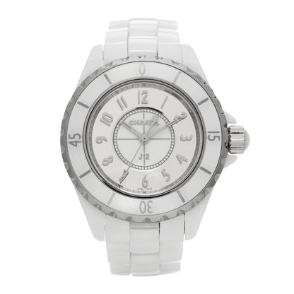 Chanel Stainless Steel Ceramic 33mm J12 Mirror Quartz Watch White 1 of 5