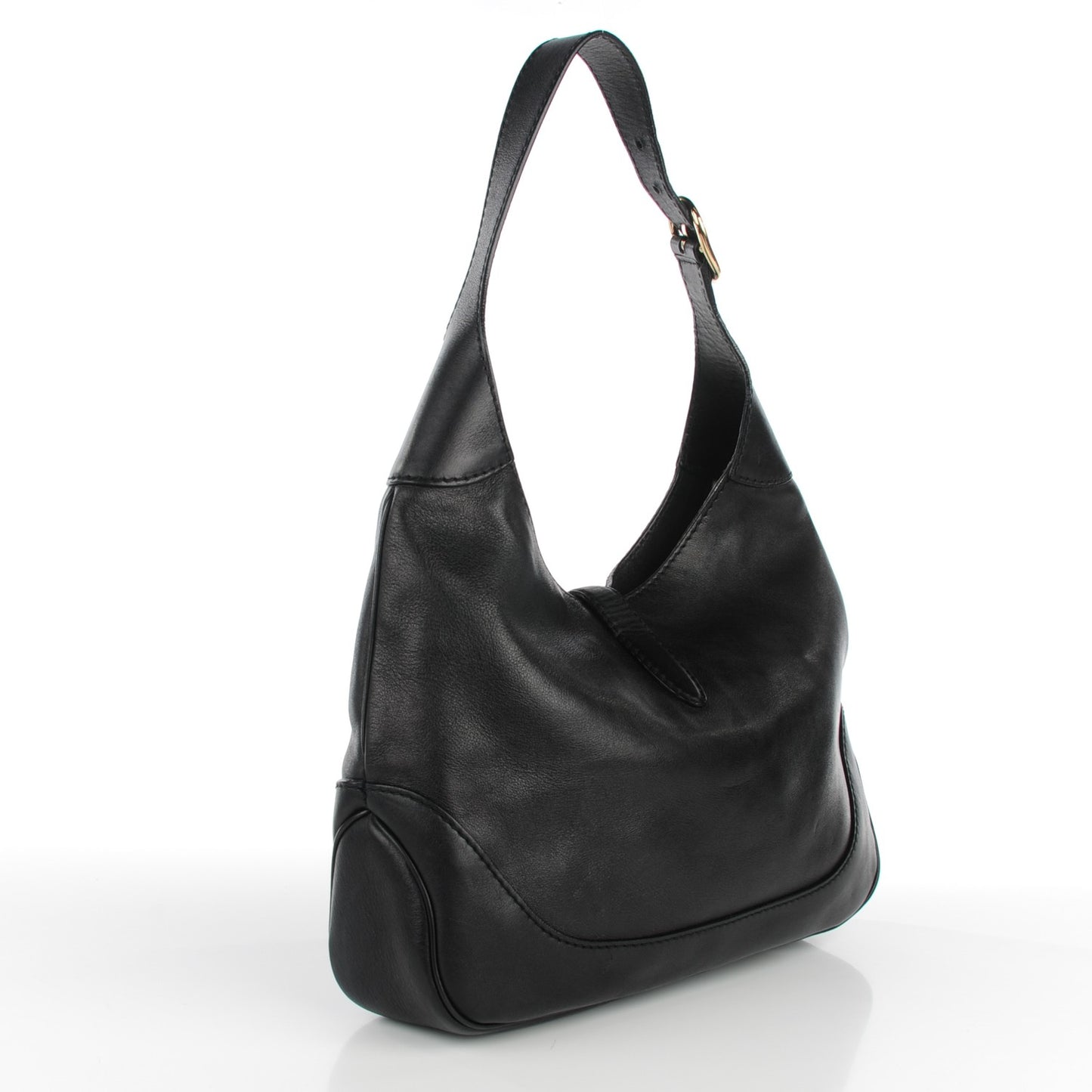 Calfskin Medium New Jackie Shoulder Bag Black