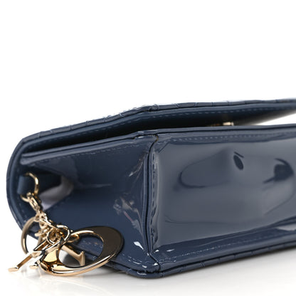 Christian Dior Patent Cannage Nano Lady Dior Pouch Cloud Blue 7 of 8