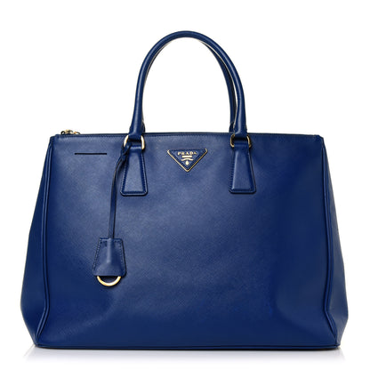 Prada Saffiano Large Galleria Double Zip Tote Bluette 1 of 32