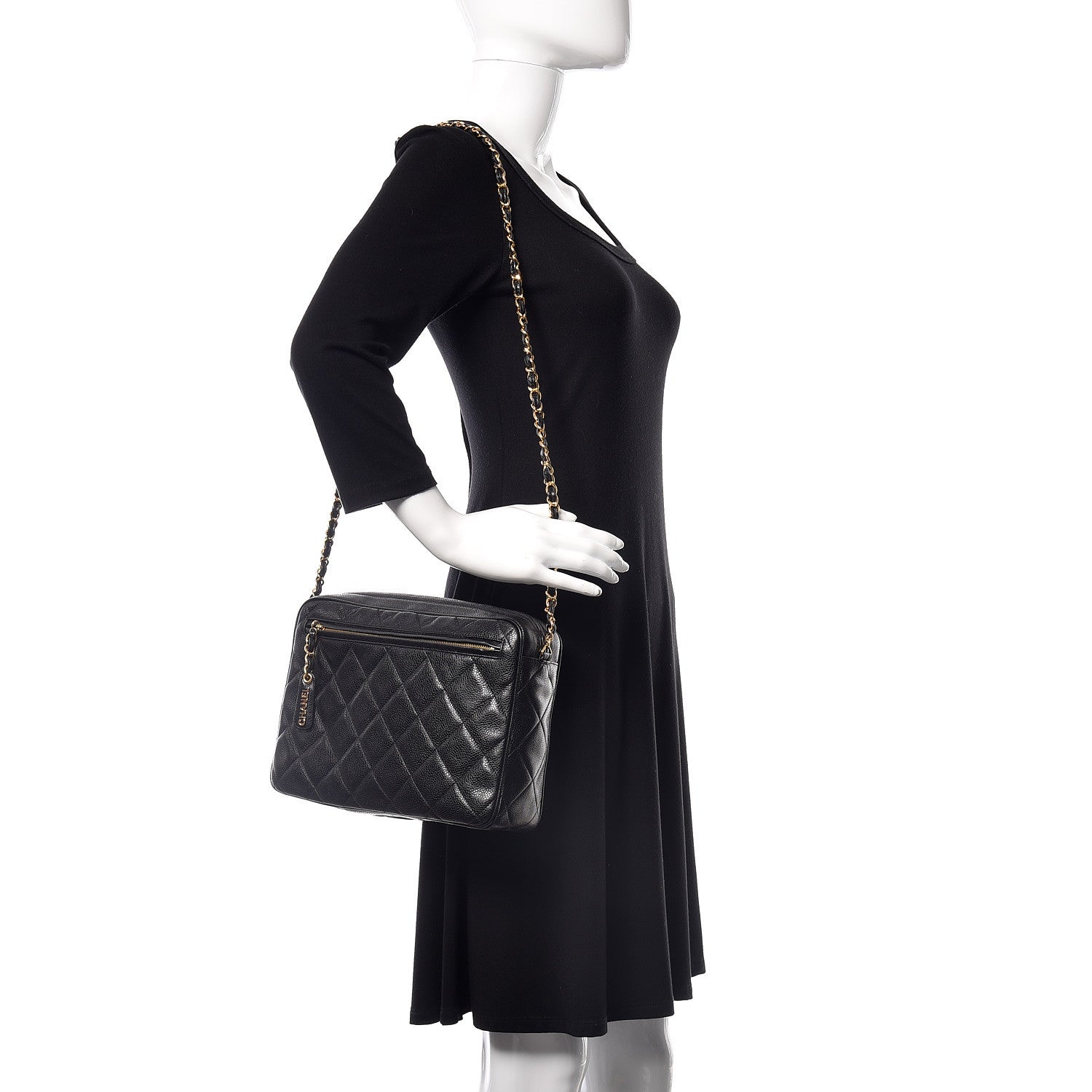 Chanel Caviar Quilted Camera Case Black 2 of 10