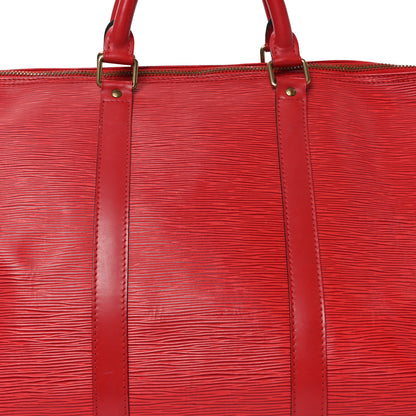Louis Vuitton Epi Keepall 55 Castillan Red 8 of 11