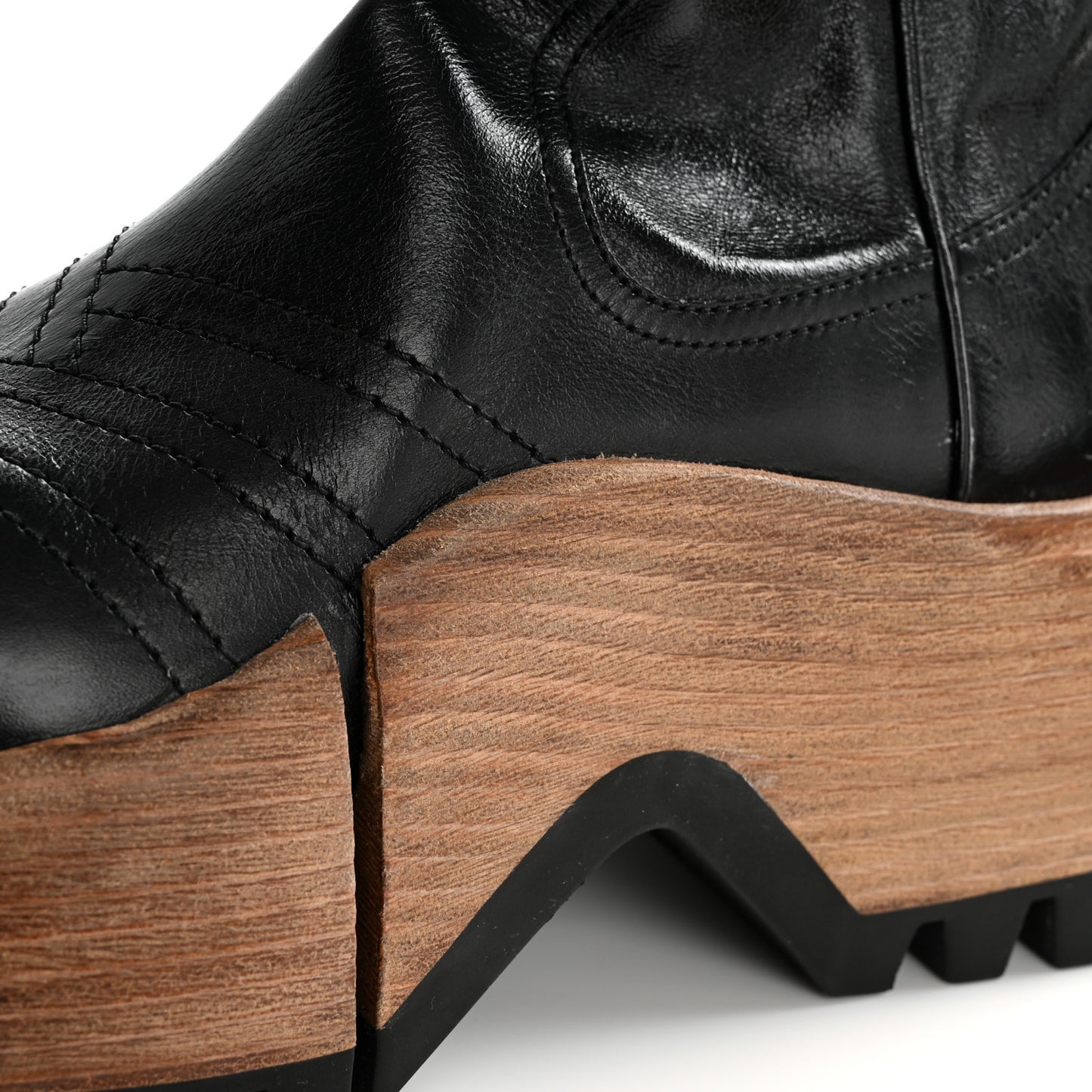 Patent Calfskin LV Zoom Platform Ankle Boots 38 Black