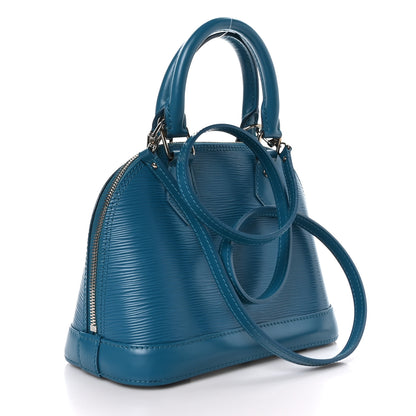 Louis Vuitton Epi Alma BB Cyan 3 of 8