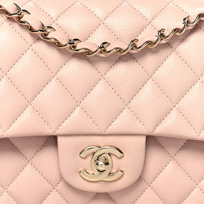 Chanel Caviar Quilted Medium Double Flap Light Pink 8 of 11