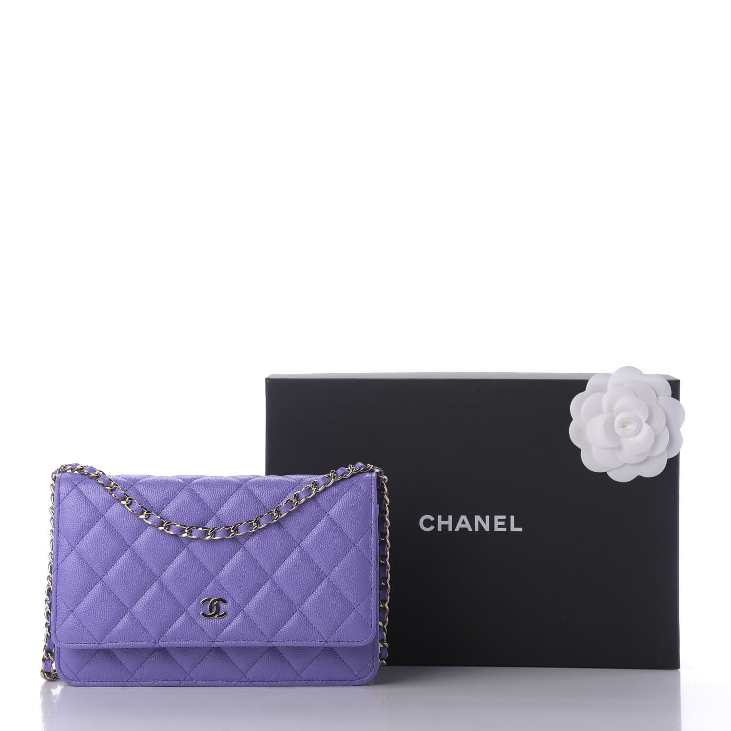 Chanel Caviar Quilted Wallet On Chain WOC Purple 11 of 11