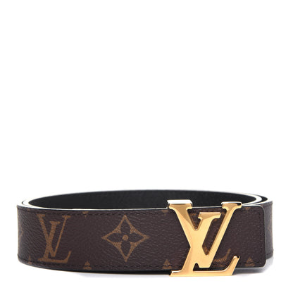 Louis Vuitton Monogram 30mm LV Initiales Belt 75 30 Black 1 of 5