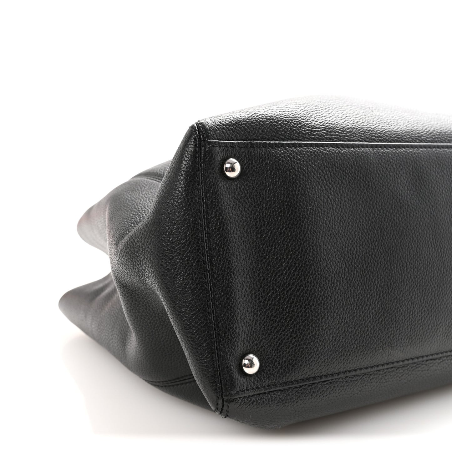 Calfskin Cerf Executive Shopper Tote Black
