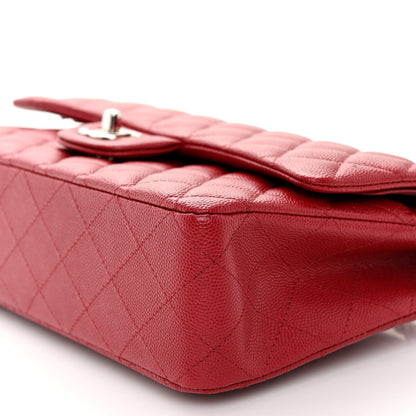 Chanel Caviar Quilted Medium Double Flap Dark Red 10 of 10
