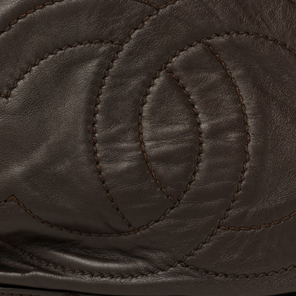 Chanel Calfskin Drawstring CC Bucket Bag Dark Brown 8 of 11