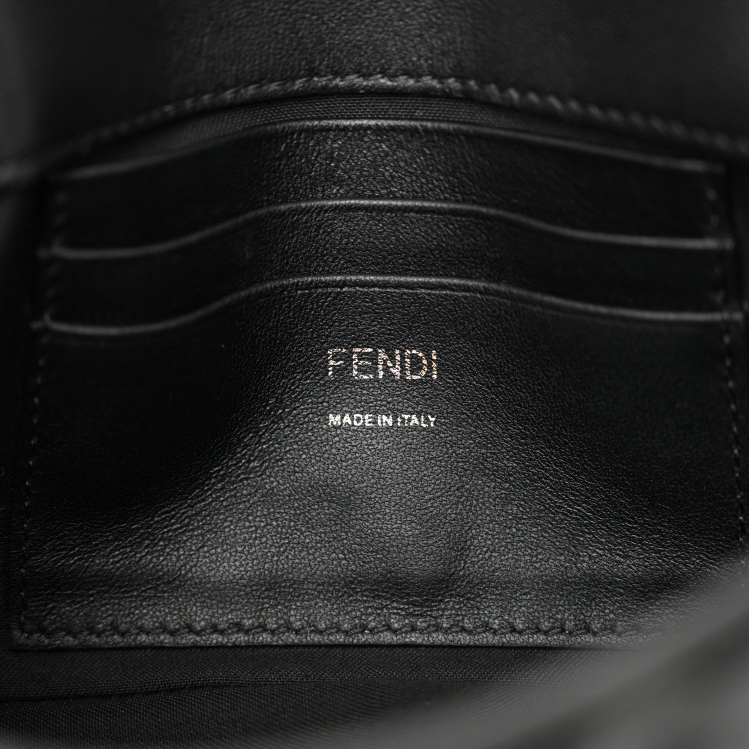 Fendi Nappa FF 1974 Embossed Mini Baguette Black 6 of 12