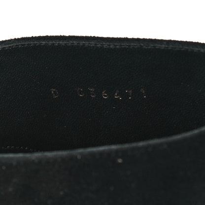 Chanel Suede Calfskin Pearl Cap Toe Short Boots 37 Black 8 of 9