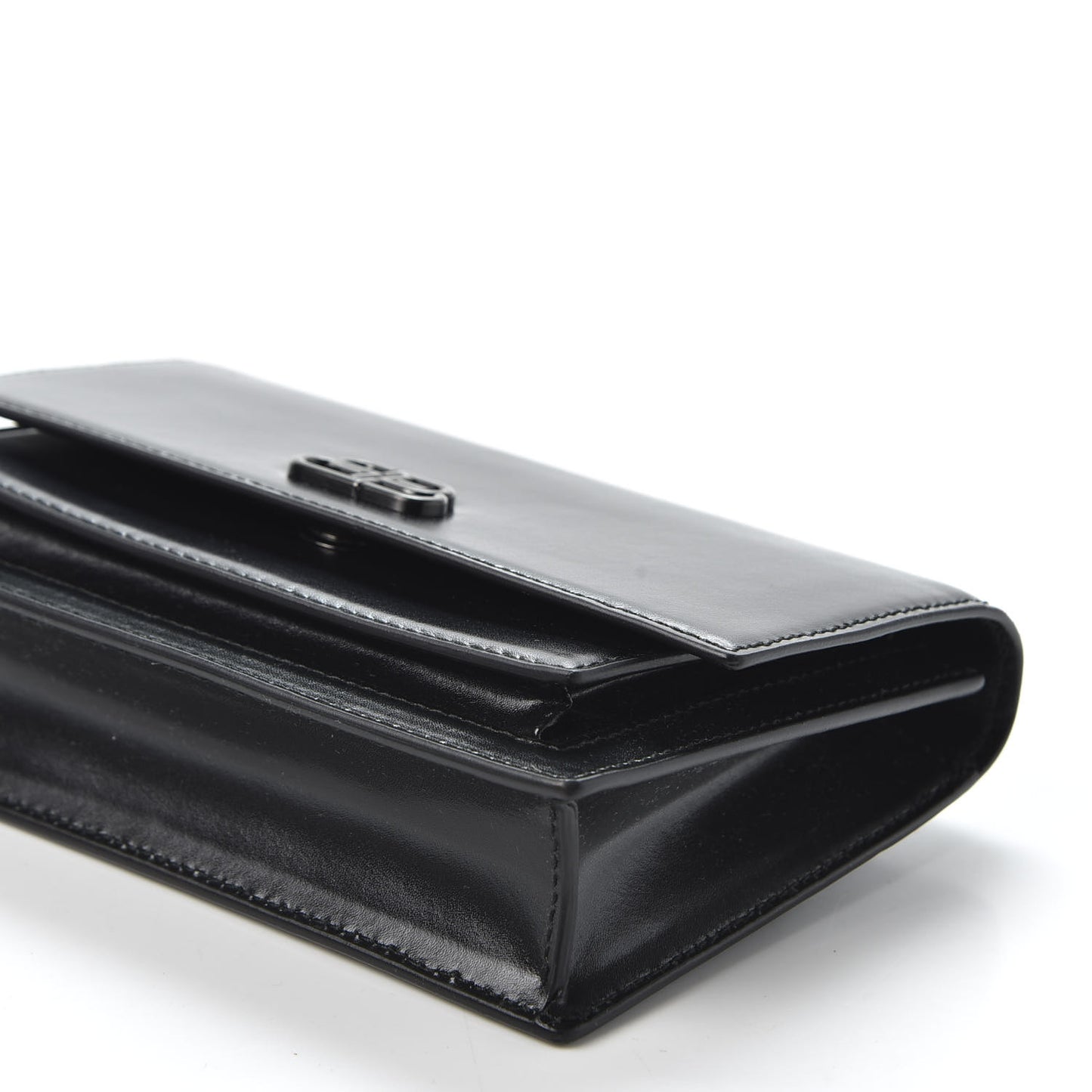 Shiny Box Calfskin Monochrome XS Sharp Belt Bag Black
