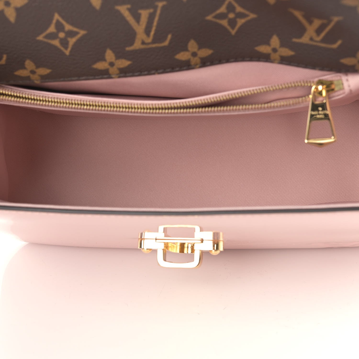 Louis Vuitton Patent Calfskin Monogram Cherrywood PM Rose Ballerine 5 of 10
