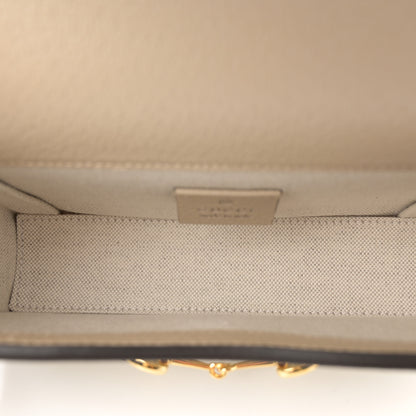 Gucci GG Supreme Monogram Textured Dollar Calfskin Mini Horsebit 1955 Shoulder Bag Beige Mystic White Oatmeal 5 of 11