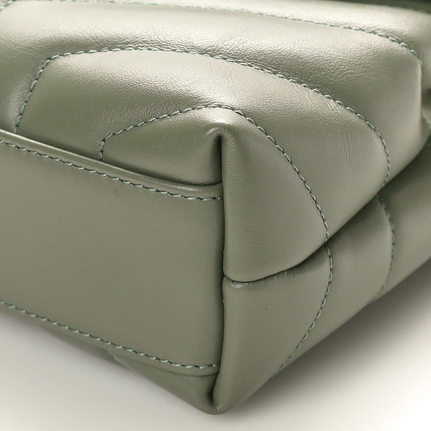 Calfskin Y Quilted Monogram Toy Loulou Crossbody Bag Light Sage