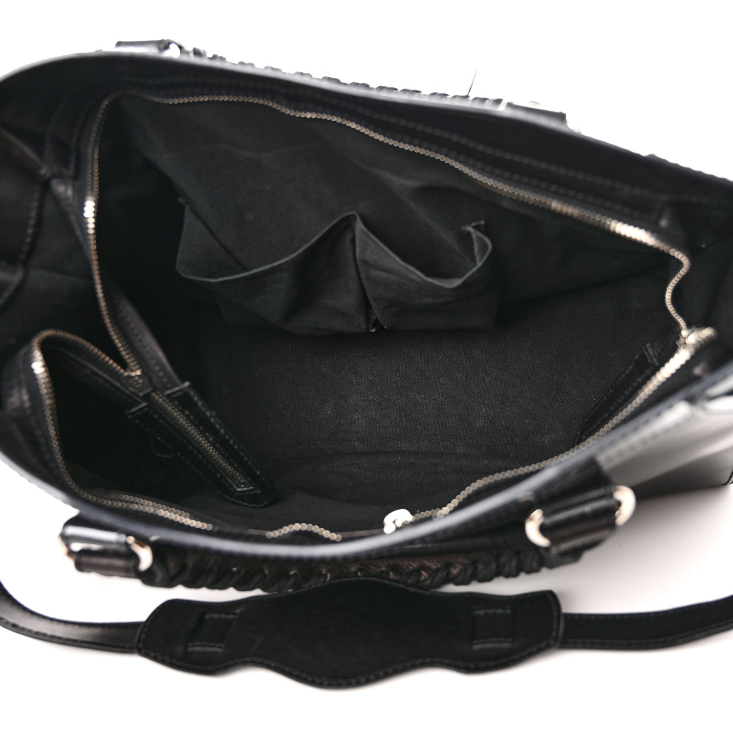 Balenciaga Smooth Calfskin Metallic Patent Giant 12 Silver Hardware City Black Gris 5 of 11