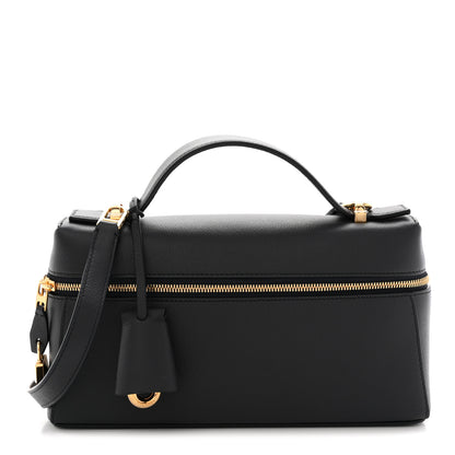 Loro Piana Grained Calfskin L23 Extra Bag  Blue Navy Sun Gold 1 of 11