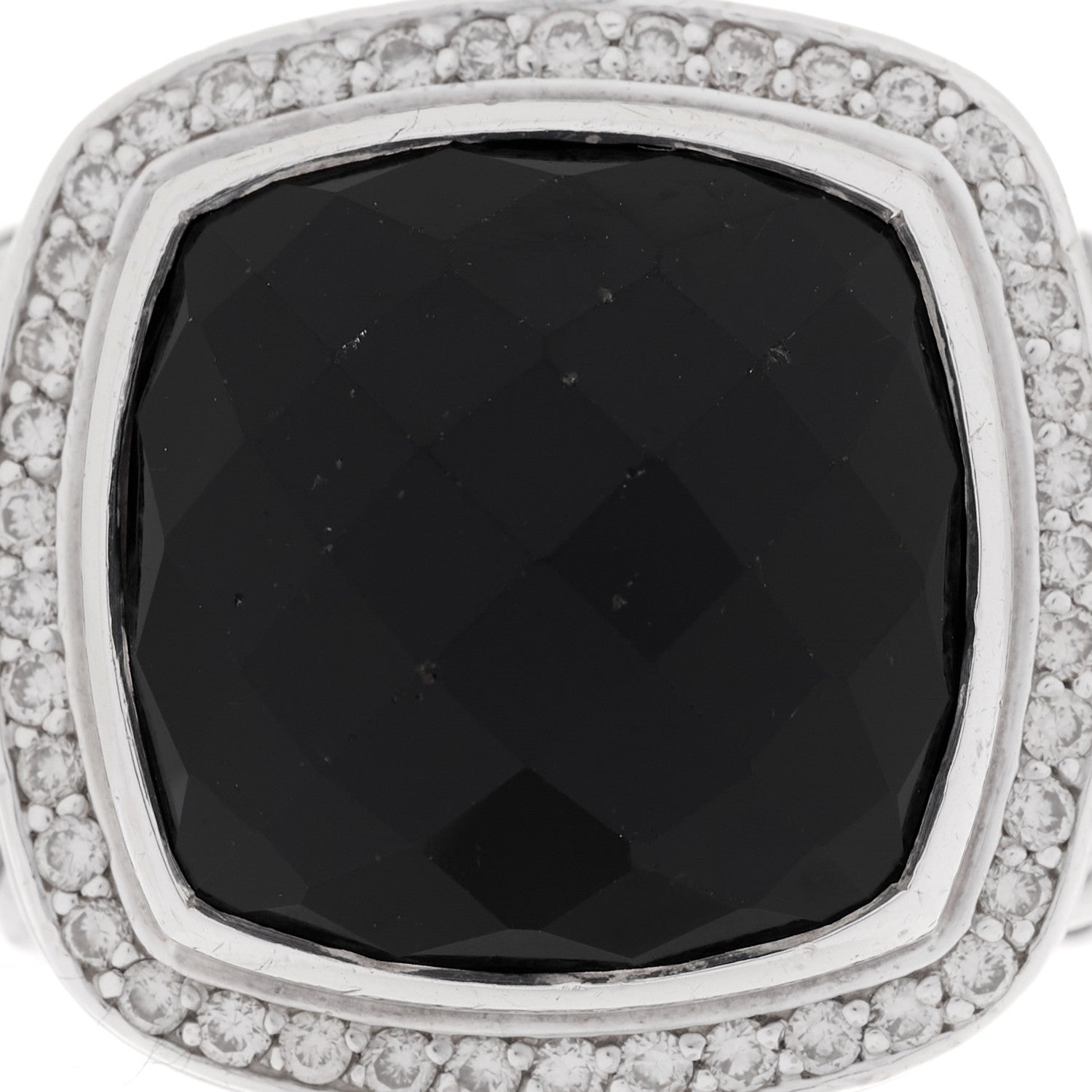 David Yurman Sterling Silver Diamond Black Onyx 14mm Albion Statement Ring 52 6 7 of 7