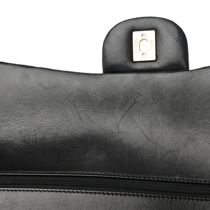 Chanel Lambskin Quilted Maxi Double Flap Black 14 of 22