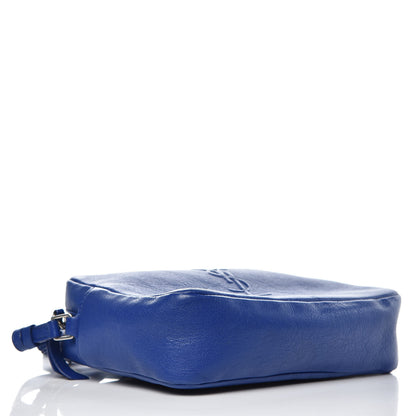 Saint Laurent Lambskin Monogram Small Lou Camera Bag Royal Blue 4 of 13