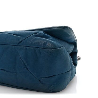 Chanel Iridescent Calfskin Glint Flap Blue 10 of 10