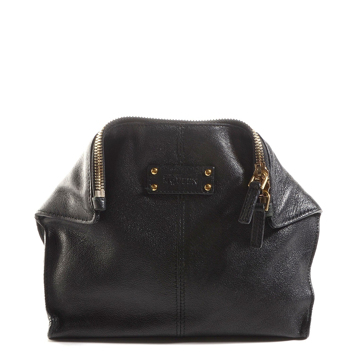 Alexander McQueen Leather De Manta Cosmetic Case Black 1 of 7