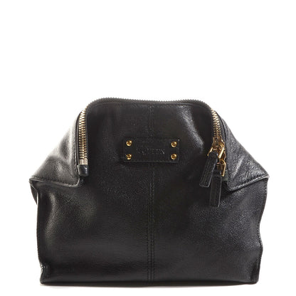 Alexander McQueen Leather De Manta Cosmetic Case Black 1 of 7