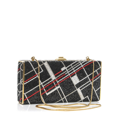 Judith Leiber Swarovski Crystal Minaudière Clutch Black 3 of 7