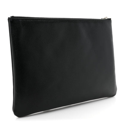 Chanel Caviar Studded Medium Deauville Pouch Black 3 of 9