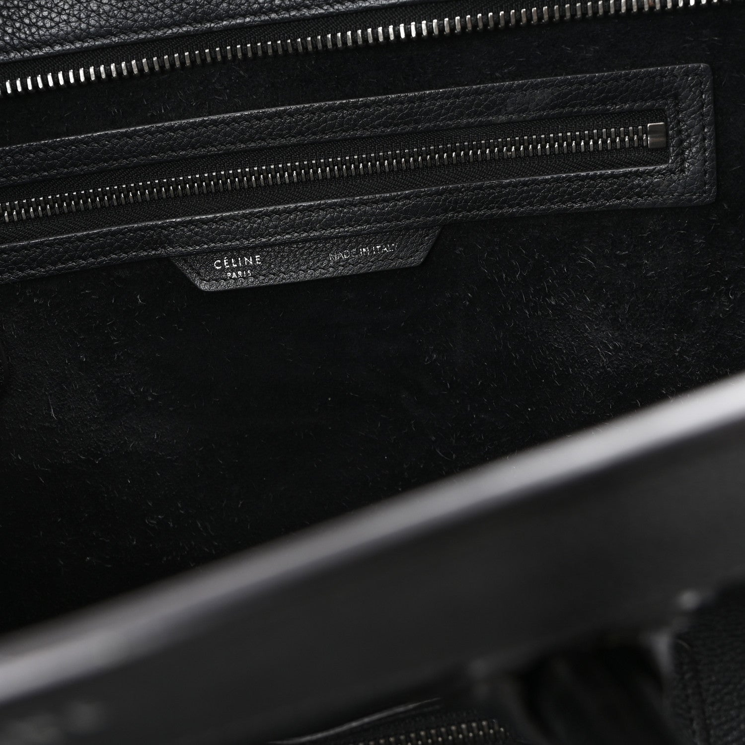 Celine Drummed Calfskin Mini Luggage Black 6 of 12