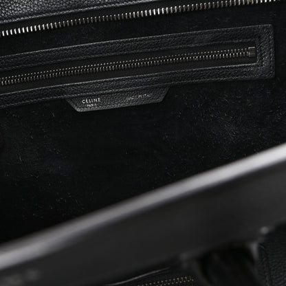 Celine Drummed Calfskin Mini Luggage Black 6 of 12