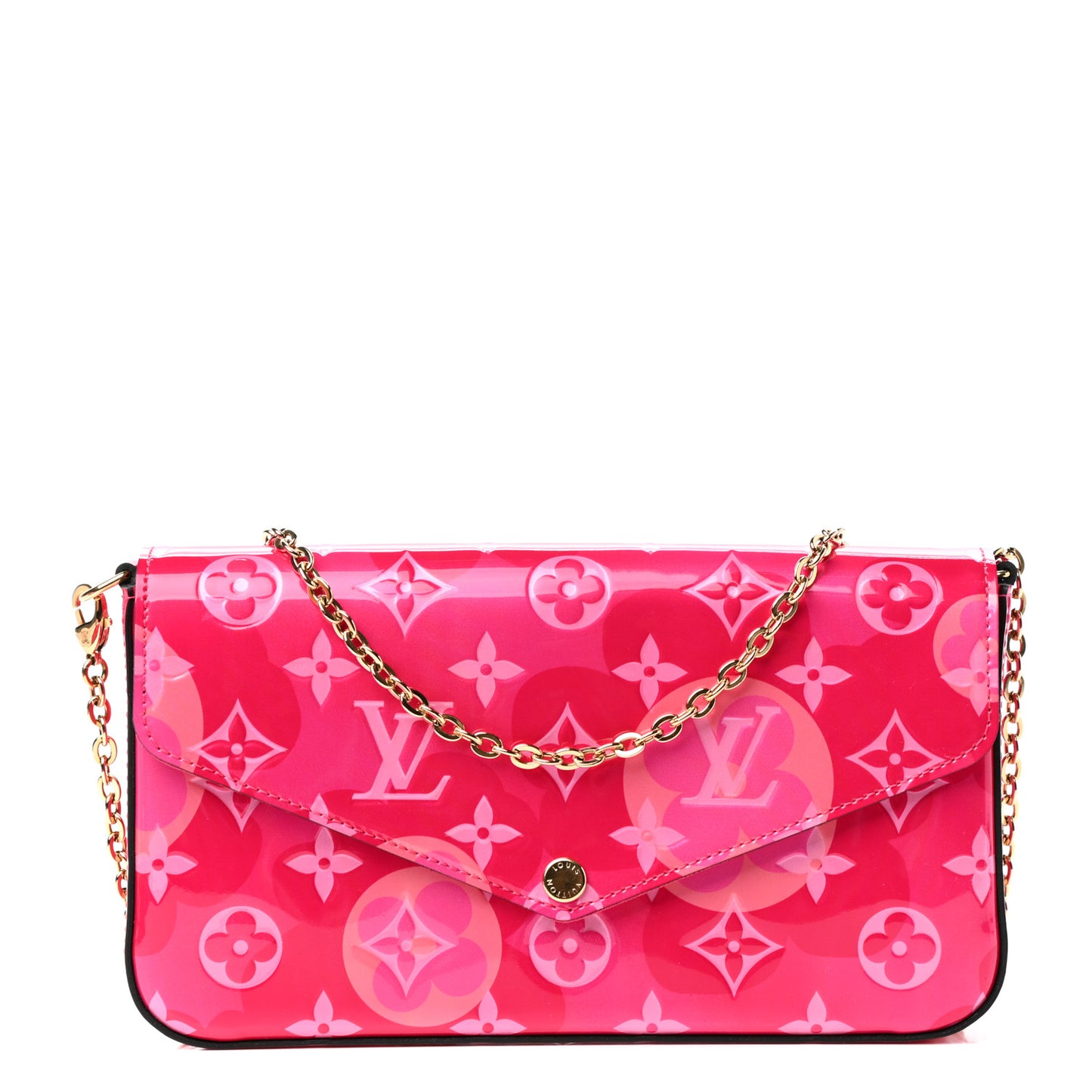 Vernis Valentine Pochette Felicie Chain Wallet Fuchsia