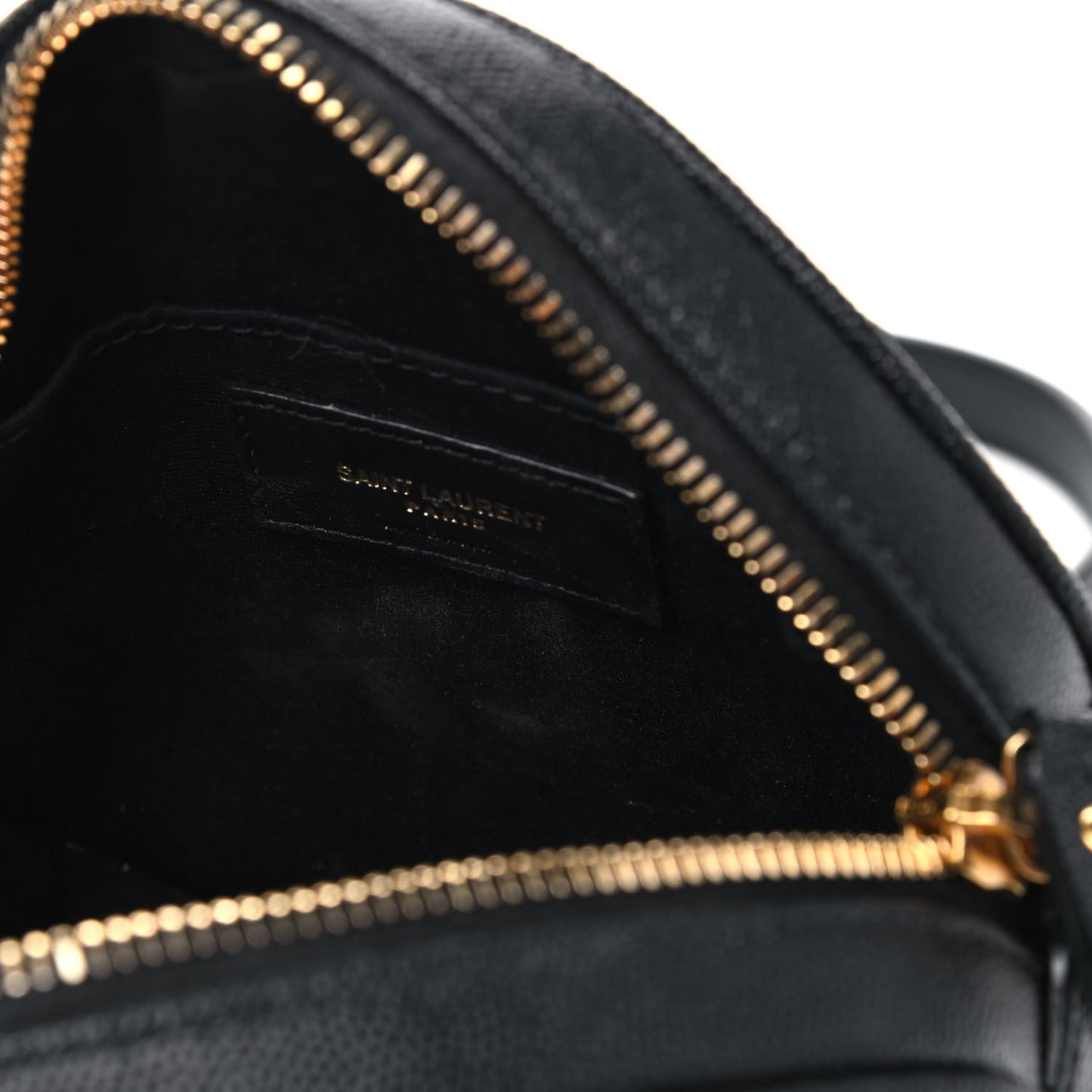 Grain De Poudre Matelasse Chevron Quilted Round Vinyle Camera Bag Black