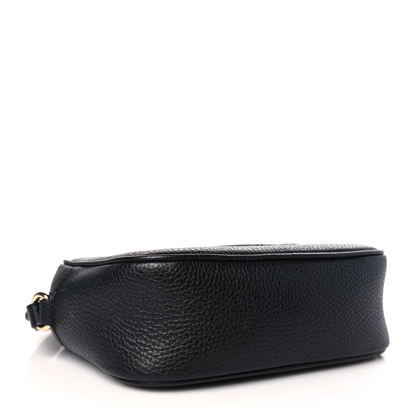 Pebbled Calfskin Small Soho Disco Bag Black