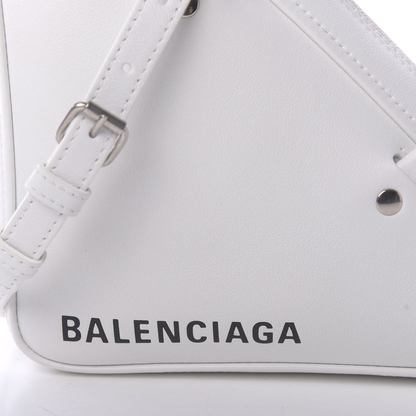 Calfskin XS Triangle Duffle White