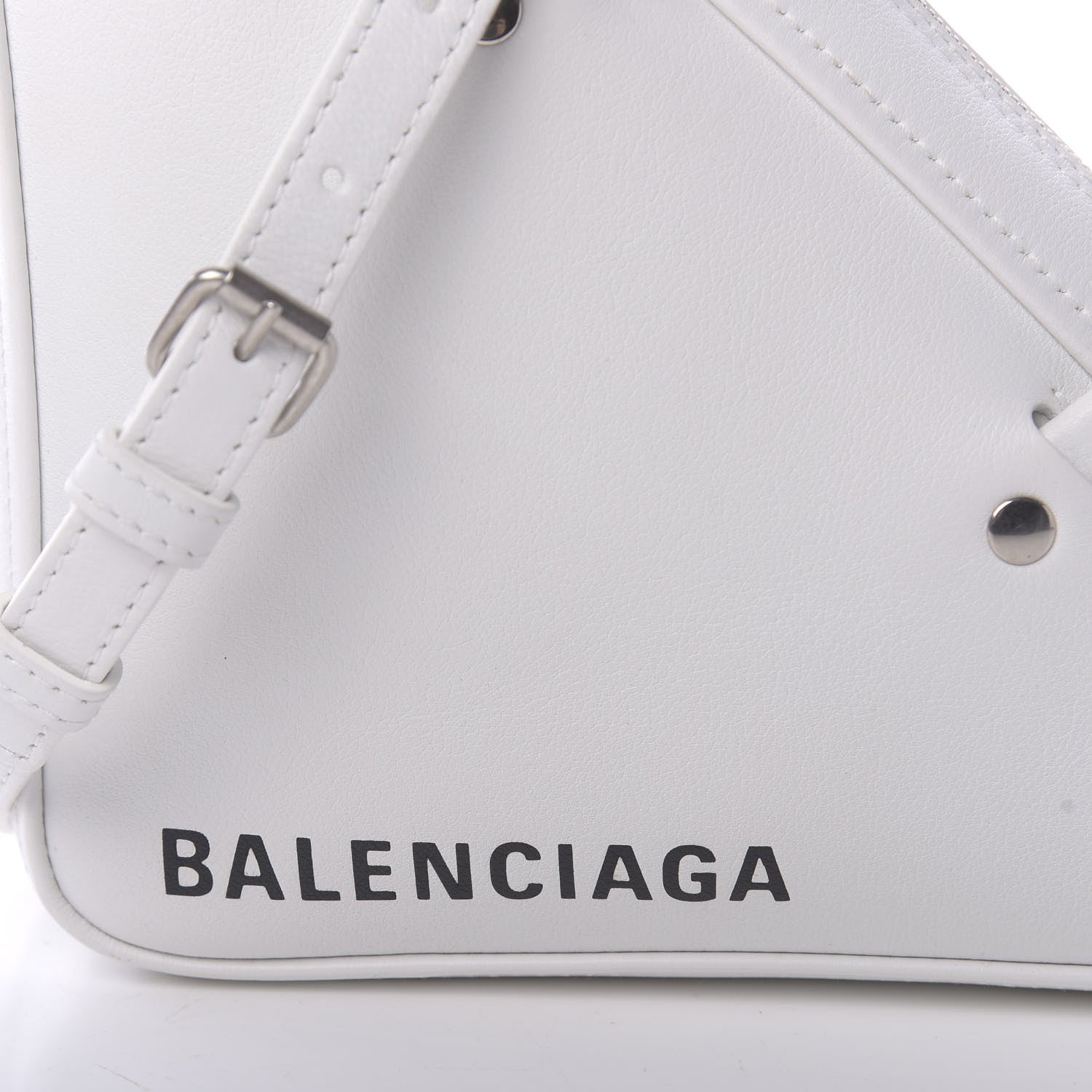 Balenciaga Calfskin XS Triangle Duffle White 9 of 10