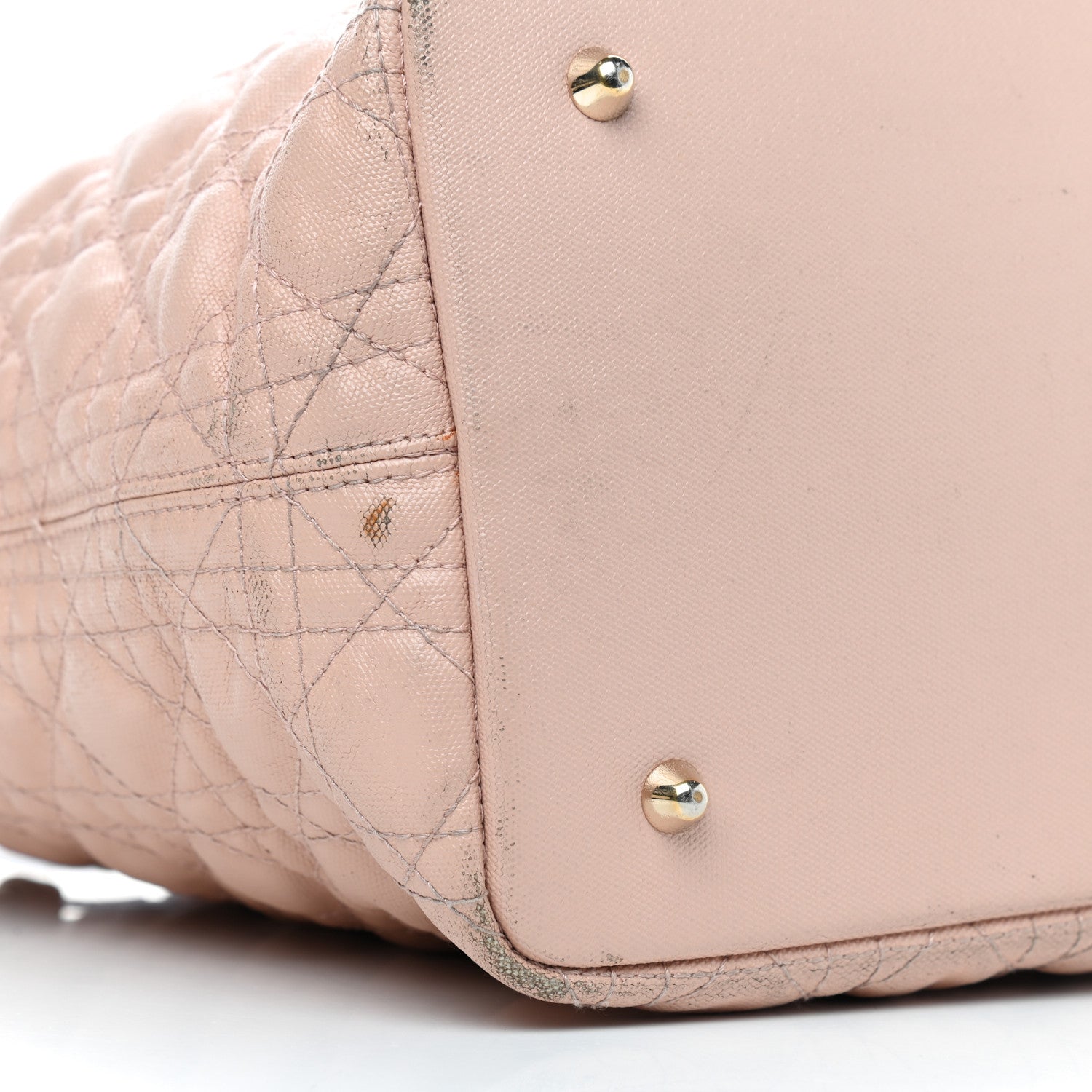 Christian Dior Coated Canvas Cannage Medium Panarea Tote Rosato 6 of 25