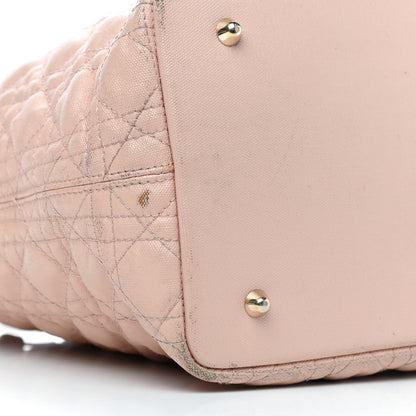 Christian Dior Coated Canvas Cannage Medium Panarea Tote Rosato 6 of 25
