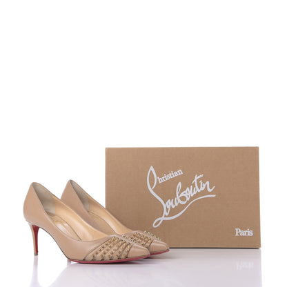 Christian Louboutin Kid Bareta 70 Pumps 37 Nude Light Gold 9 of 9
