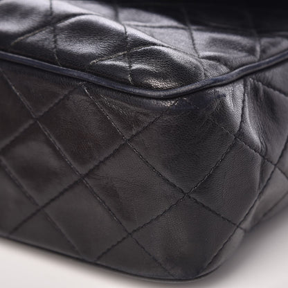 Chanel Lambskin Quilted Flap Camera Case Black 13 of 14
