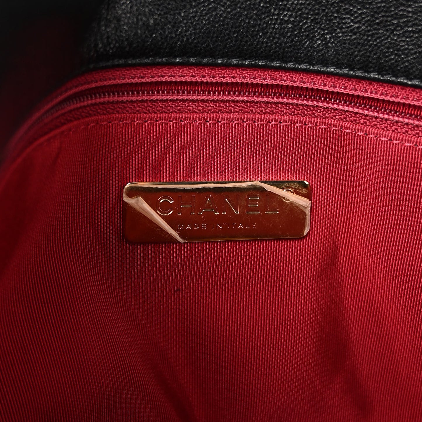 Goatskin Quilted Medium Chanel 19 Flap Black