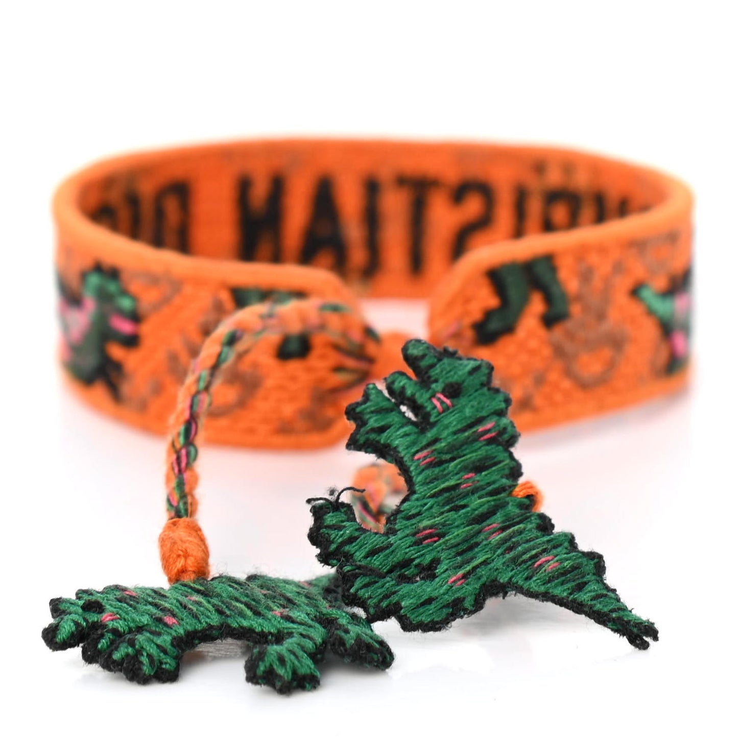 Cotton Woven J'Adior Dragons Friendship Bracelet Orange