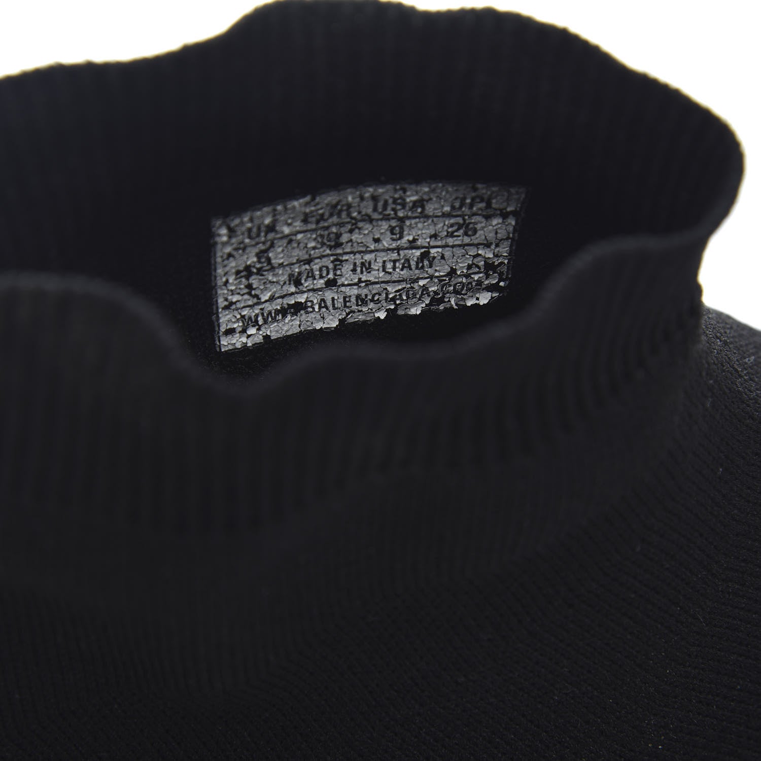Balenciaga Neoprene Knit Womens Speed Sneakers 39 Black 9 of 10