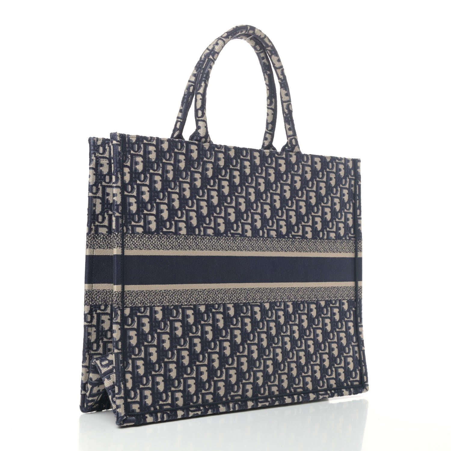 Christian Dior Oblique Book Tote Blue Multicolor 2 of 5