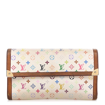 Louis Vuitton Monogram Multicolor Porte Tresor International Wallet White 1 of 10